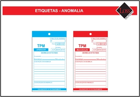 As etiquetas de anomalias são importantes para a Manutenção Autônoma